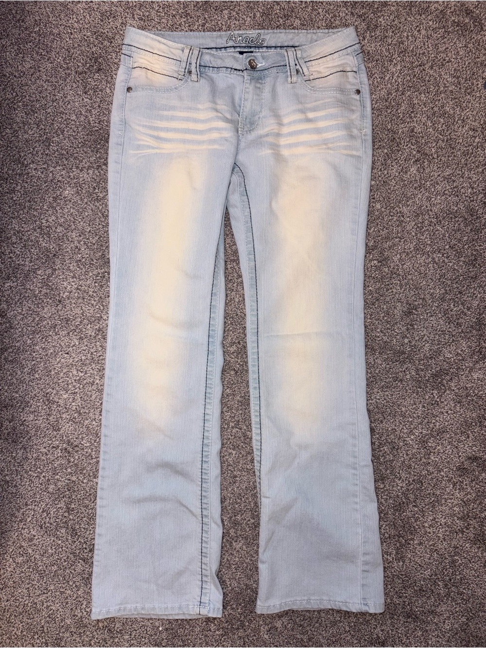 Angels Light Blue Flare Jeans